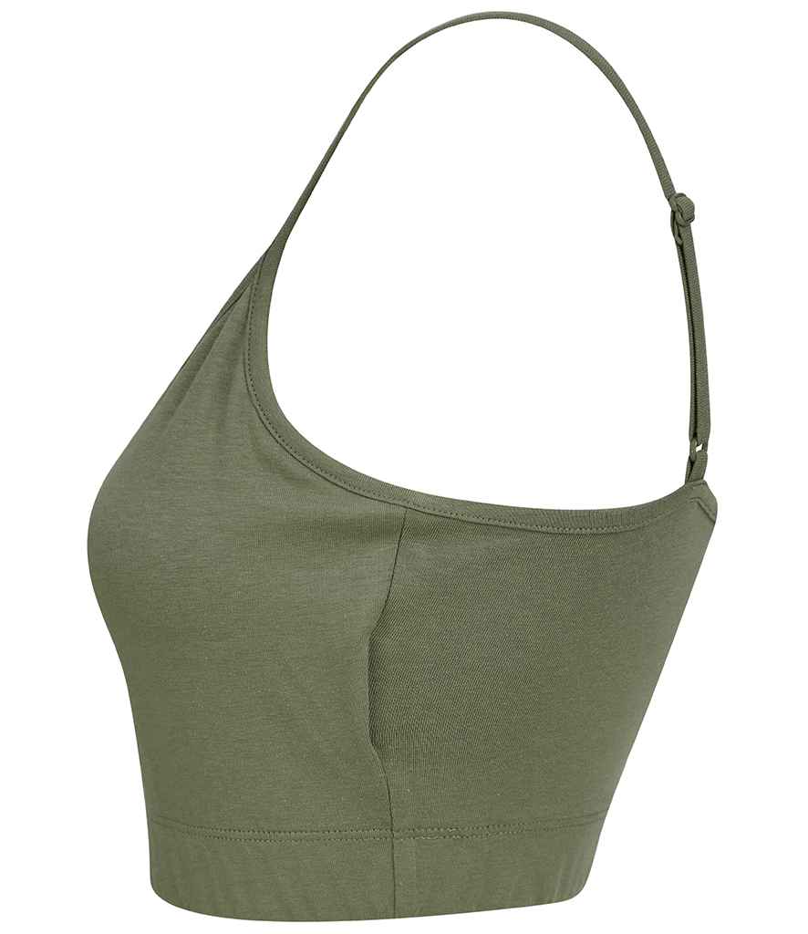 SF Clothing Ladies Sustainable Fashion Cropped Cami Vest Top | Khaki