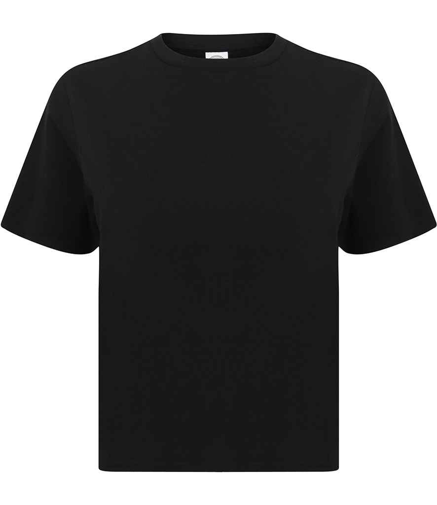 SF Clothing Ladies Cropped Boxy T-Shirt | Black