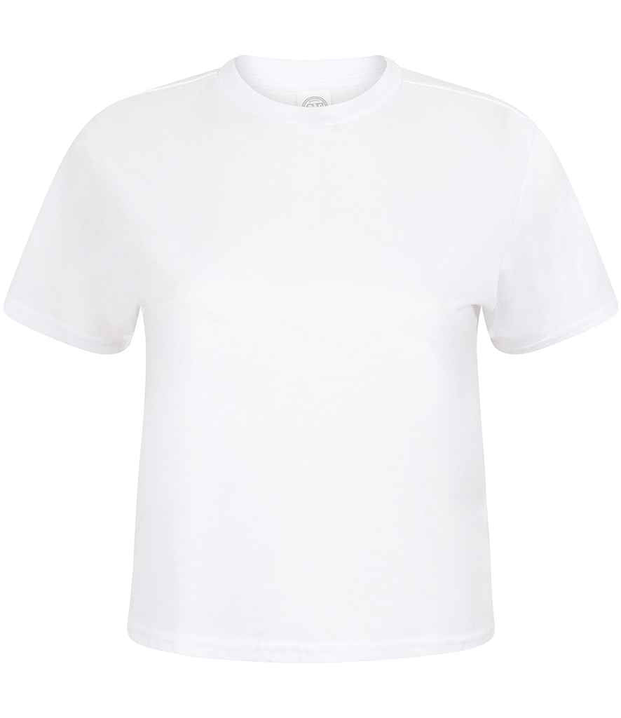 SF Clothing Ladies Cropped Boxy T-Shirt | White