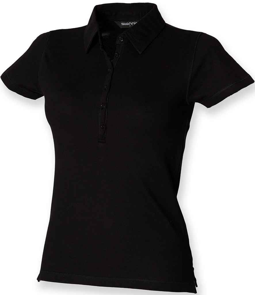 SF Clothing Ladies Stretch Piqué Polo Shirt | Black