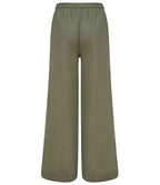 SF Clothing Ladies Sustainable Fashion Wide Leg Joggers | Khaki