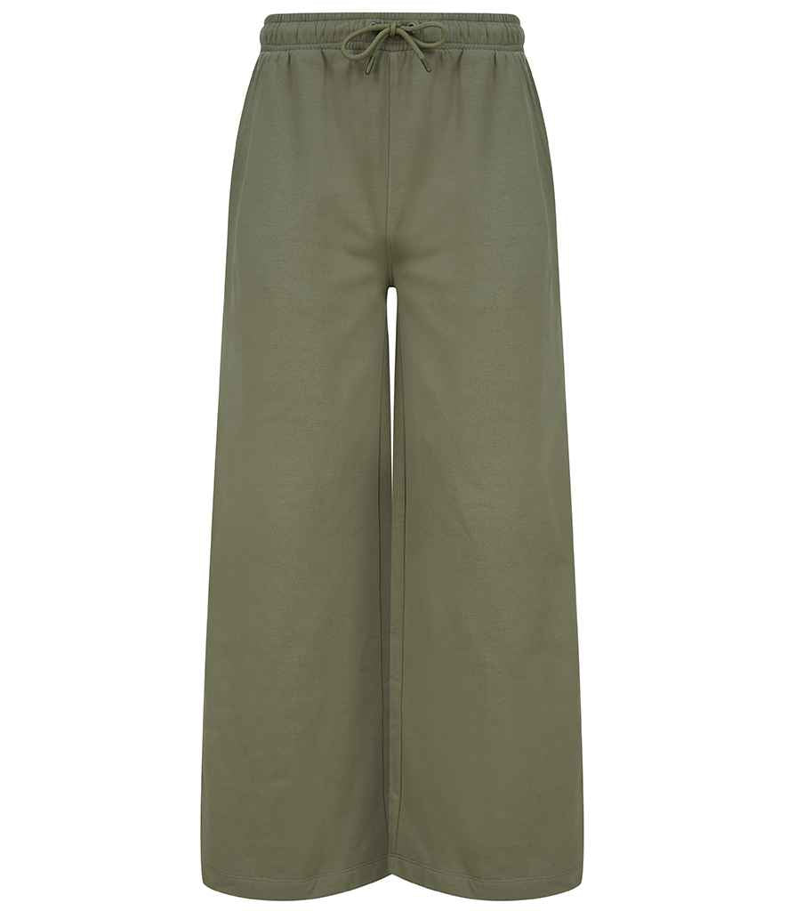 SF Clothing Ladies Sustainable Fashion Wide Leg Joggers | Khaki