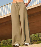 SF Clothing Ladies Sustainable Fashion Wide Leg Joggers | Khaki