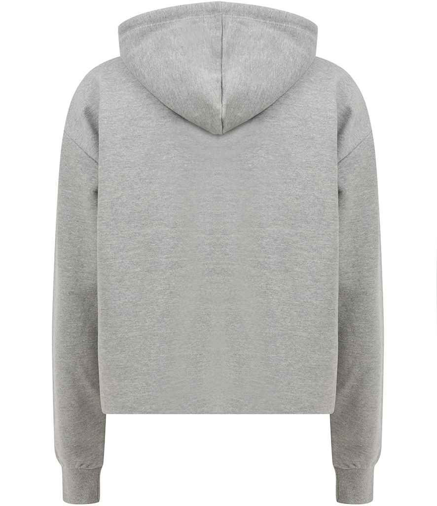 SF Clothing Ladies Cropped Slounge Hoodie | Heather Grey