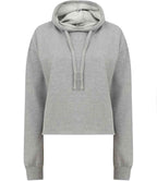 SF Clothing Ladies Cropped Slounge Hoodie | Heather Grey