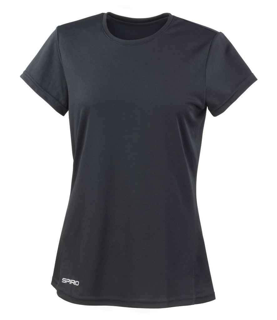 Spiro Ladies Quick Dry Performance T-Shirt | Black