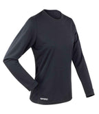 Spiro Ladies Performance Long Sleeve T-Shirt | Black