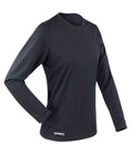 Spiro Ladies Performance Long Sleeve T-Shirt | Black