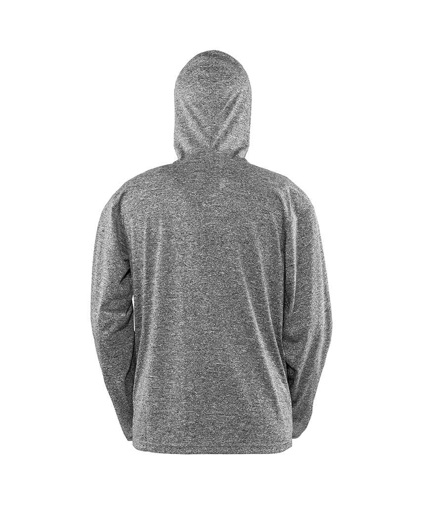 Spiro Ladies Hooded T-Shirt Jacket | Marl Grey