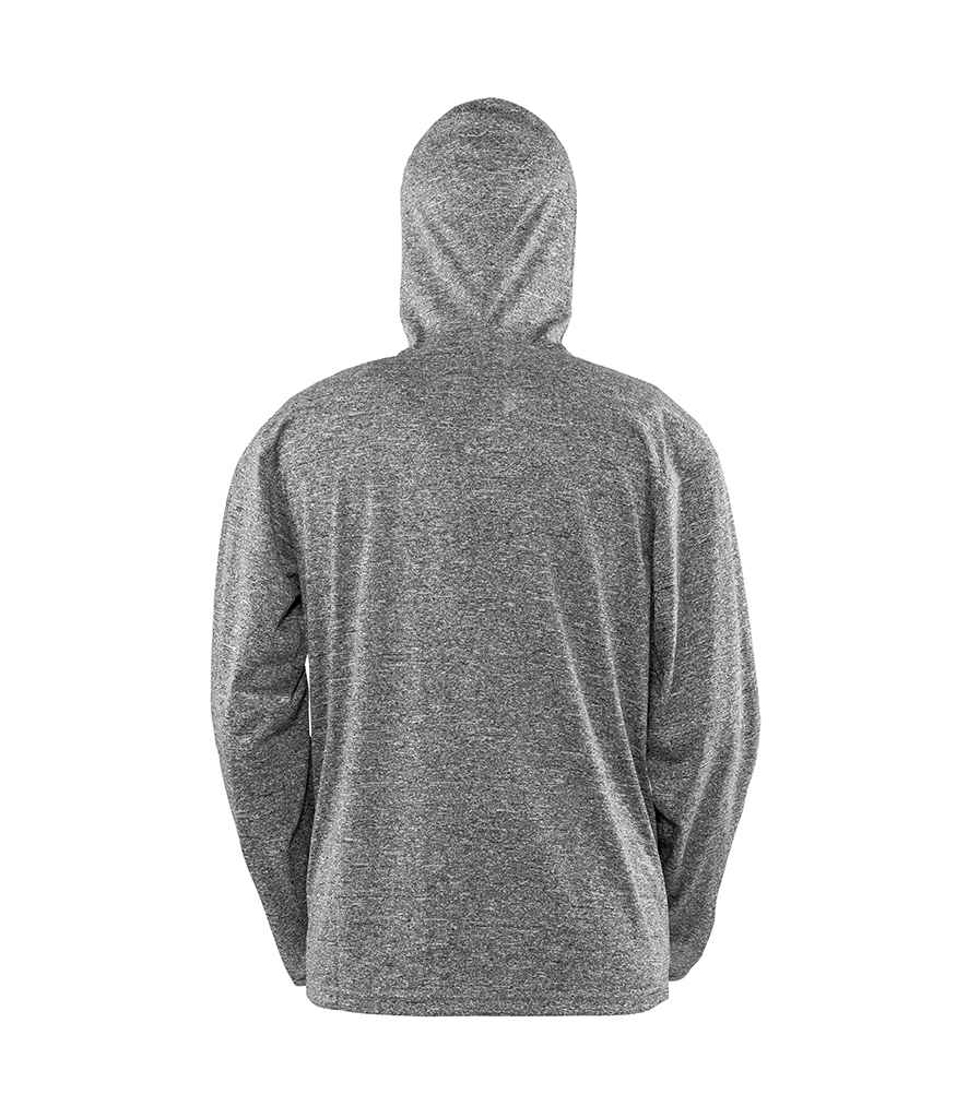 Spiro Hooded T-Shirt Jacket | Marl Grey