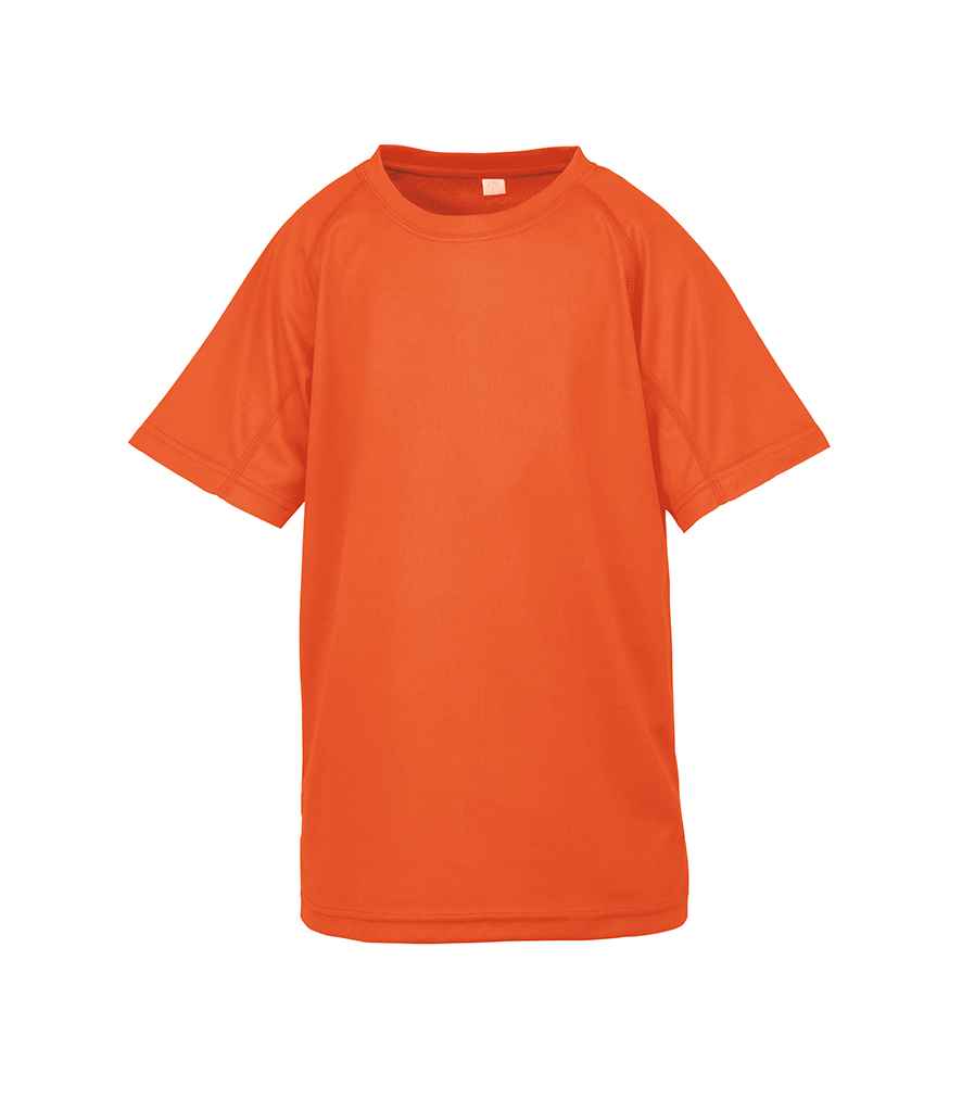 Spiro Kids Impact Performance Aircool T-Shirt | Flo Orange