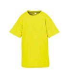 Spiro Kids Impact Performance Aircool T-Shirt | Flo Yellow