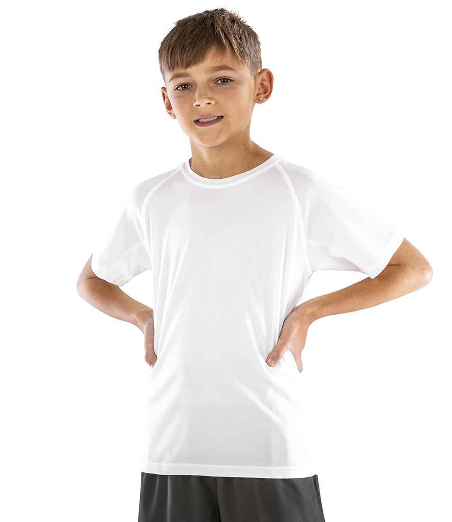 Spiro Kids Impact Performance Aircool T-Shirt | White