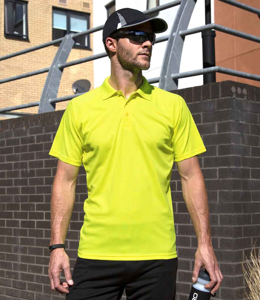 Spiro Impact Performance Aircool Polo Shirt | Flo Yellow – Cobra Workwear