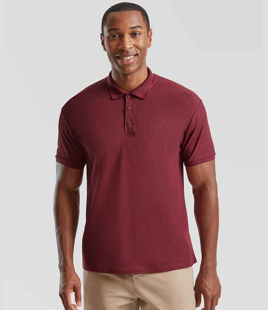 Fruit of the Loom Poly/Cotton Piqué Polo Shirt with Classic Fit and Durable Comfort