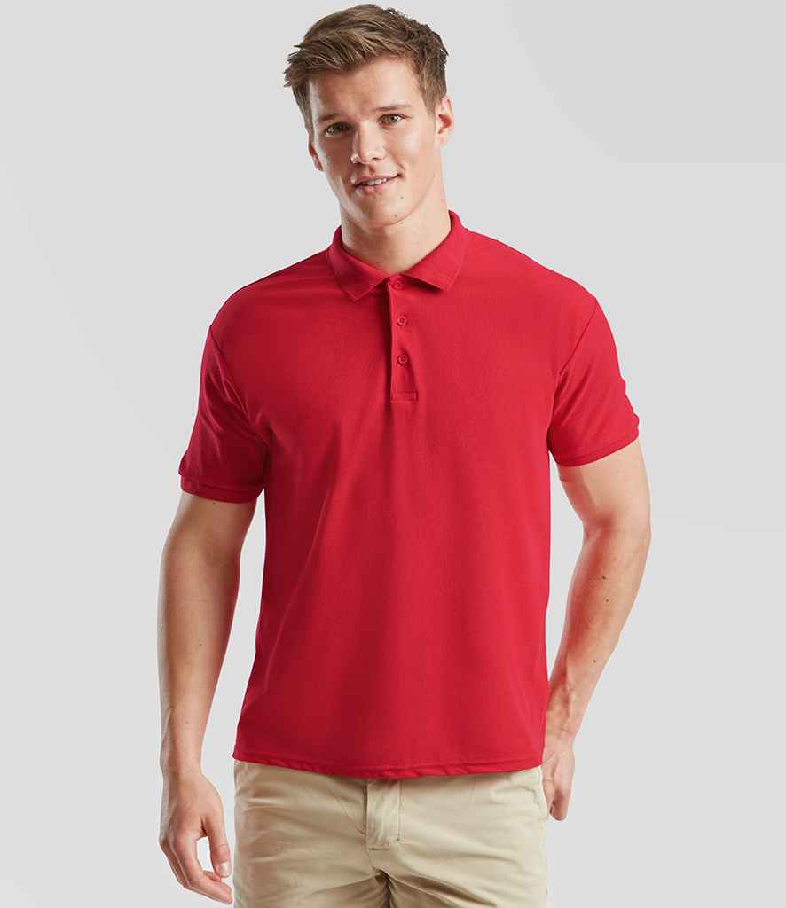 Fruit of the Loom Poly/Cotton Piqué Polo Shirt with Classic Fit and Durable Comfort