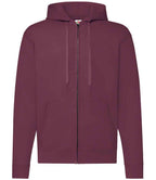 Fruit of the Loom Classic Zip Hooded Sweatshirt with Front Pockets and Adjustable Drawstring Hood