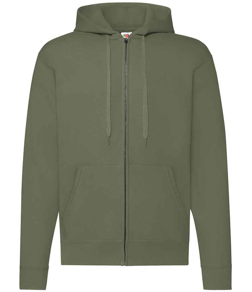 Fruit of the Loom Classic Zip Hooded Sweatshirt with Front Pockets and Adjustable Drawstring Hood