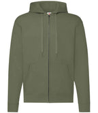 Fruit of the Loom Classic Zip Hooded Sweatshirt with Front Pockets and Adjustable Drawstring Hood