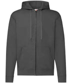 Fruit of the Loom Classic Zip Hooded Sweatshirt with Front Pockets and Adjustable Drawstring Hood