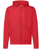 Fruit of the Loom Classic Zip Hooded Sweatshirt with Front Pockets and Adjustable Drawstring Hood
