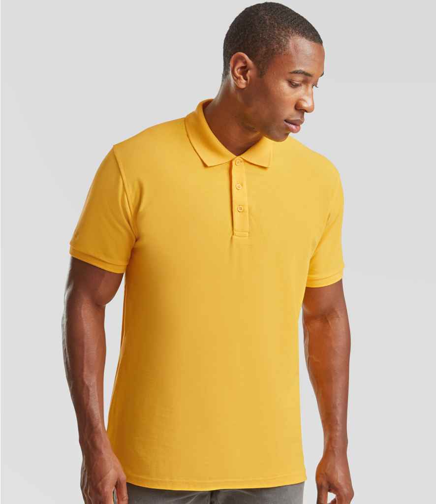 Fruit of the Loom Premium Cotton Piqué Polo Shirt with Classic Fit and Durable Fabric