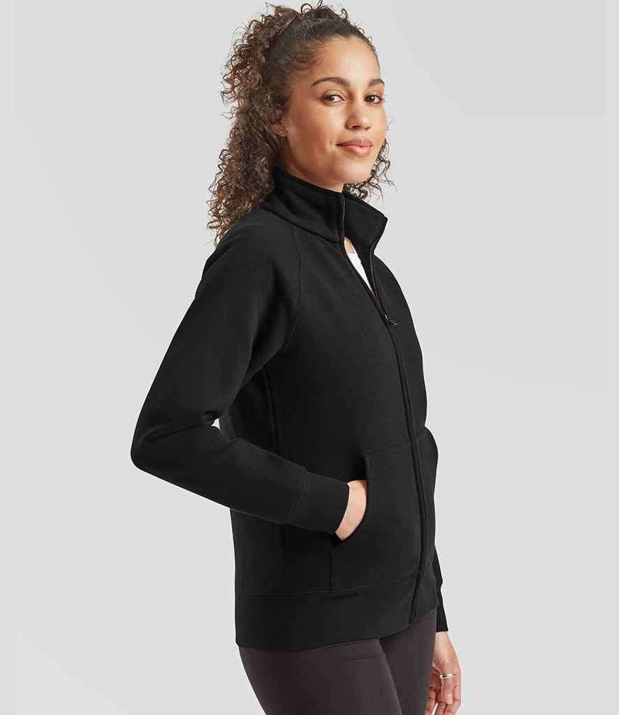 Fruit of the Loom Premium Lady Fit Sweat Jacket with Full Zip and Side Pockets