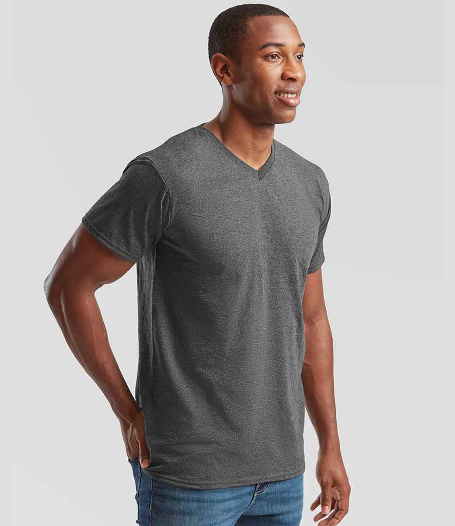 Fruit of the Loom V Neck Value T-Shirt - Classic Comfortable Cotton Tee for Everyday Wear