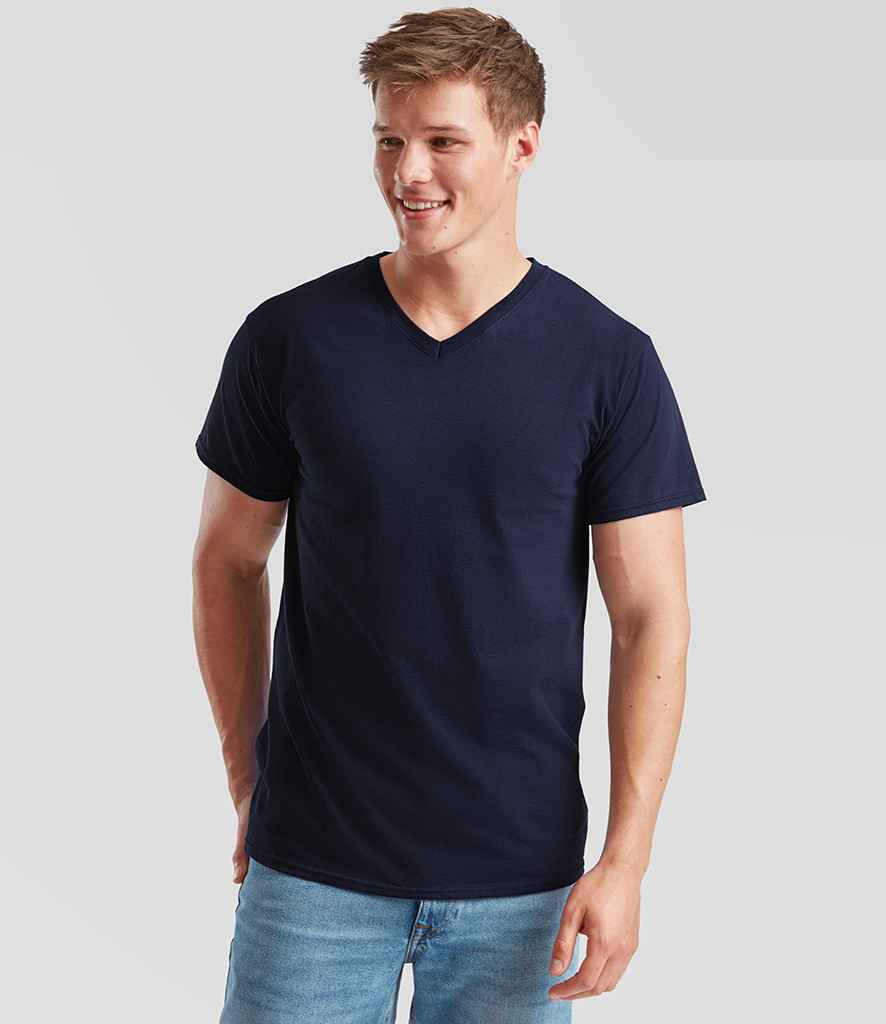 Fruit of the Loom V Neck Value T-Shirt - Classic Comfortable Cotton Tee for Everyday Wear