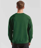 Fruit of the Loom Classic Raglan Sweatshirt with Contrasting Sleeves and Durable Fabric