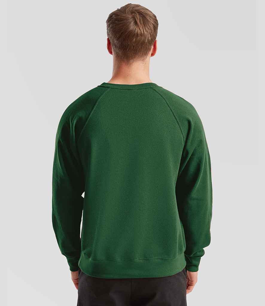 Fruit of the Loom Classic Raglan Sweatshirt with Contrasting Sleeves and Durable Fabric