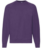 Fruit of the Loom Classic Raglan Sweatshirt with Contrasting Sleeves and Durable Fabric