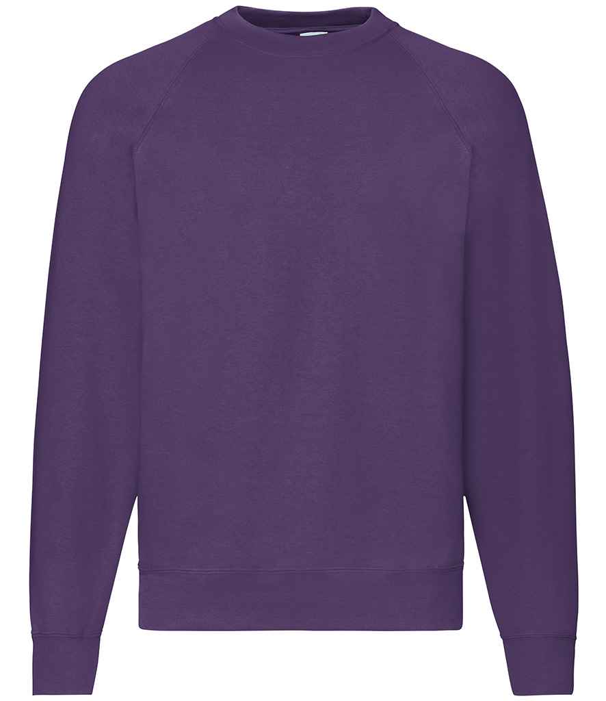 Fruit of the Loom Classic Raglan Sweatshirt with Contrasting Sleeves and Durable Fabric
