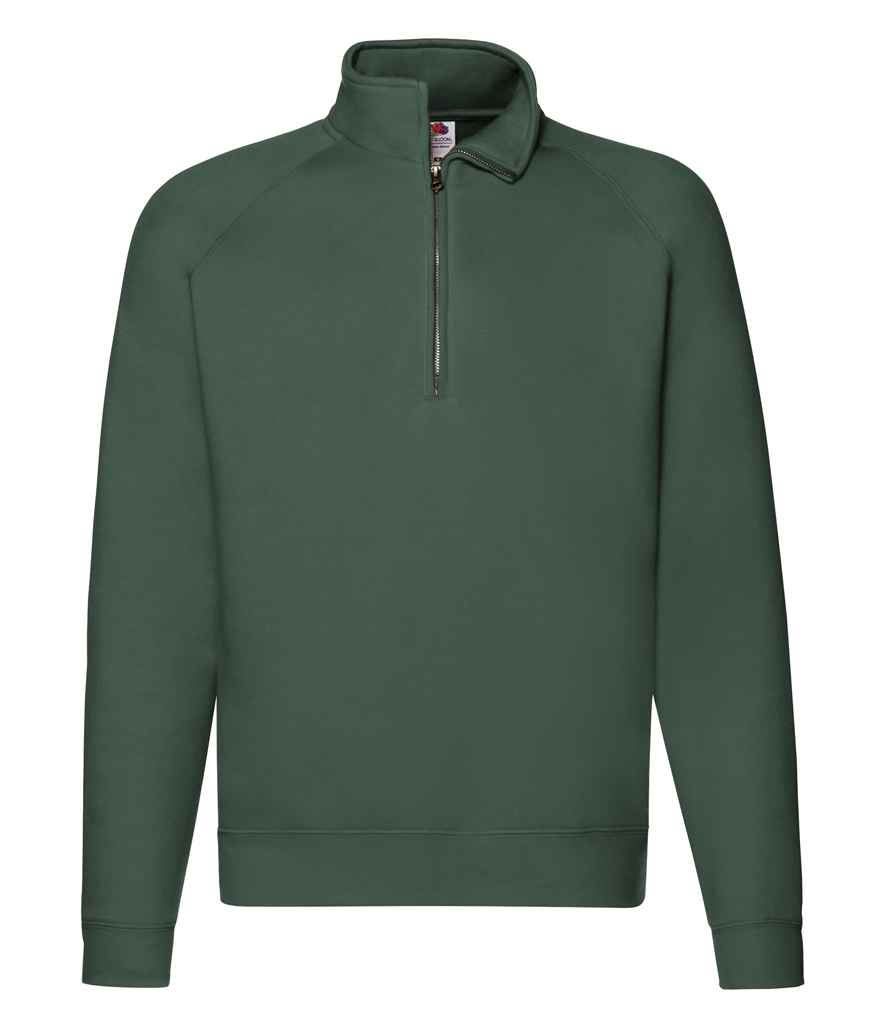 Fruit of the Loom Premium Zip Neck Sweatshirt with Classic Comfort and Durable Fabric