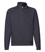 Fruit of the Loom Premium Zip Neck Sweatshirt with Classic Comfort and Durable Fabric