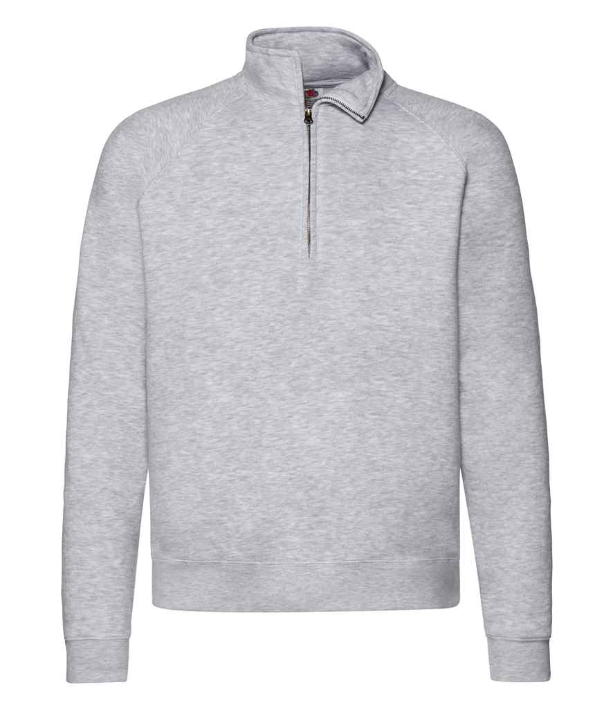 Fruit of the Loom Premium Zip Neck Sweatshirt with Classic Comfort and Durable Fabric