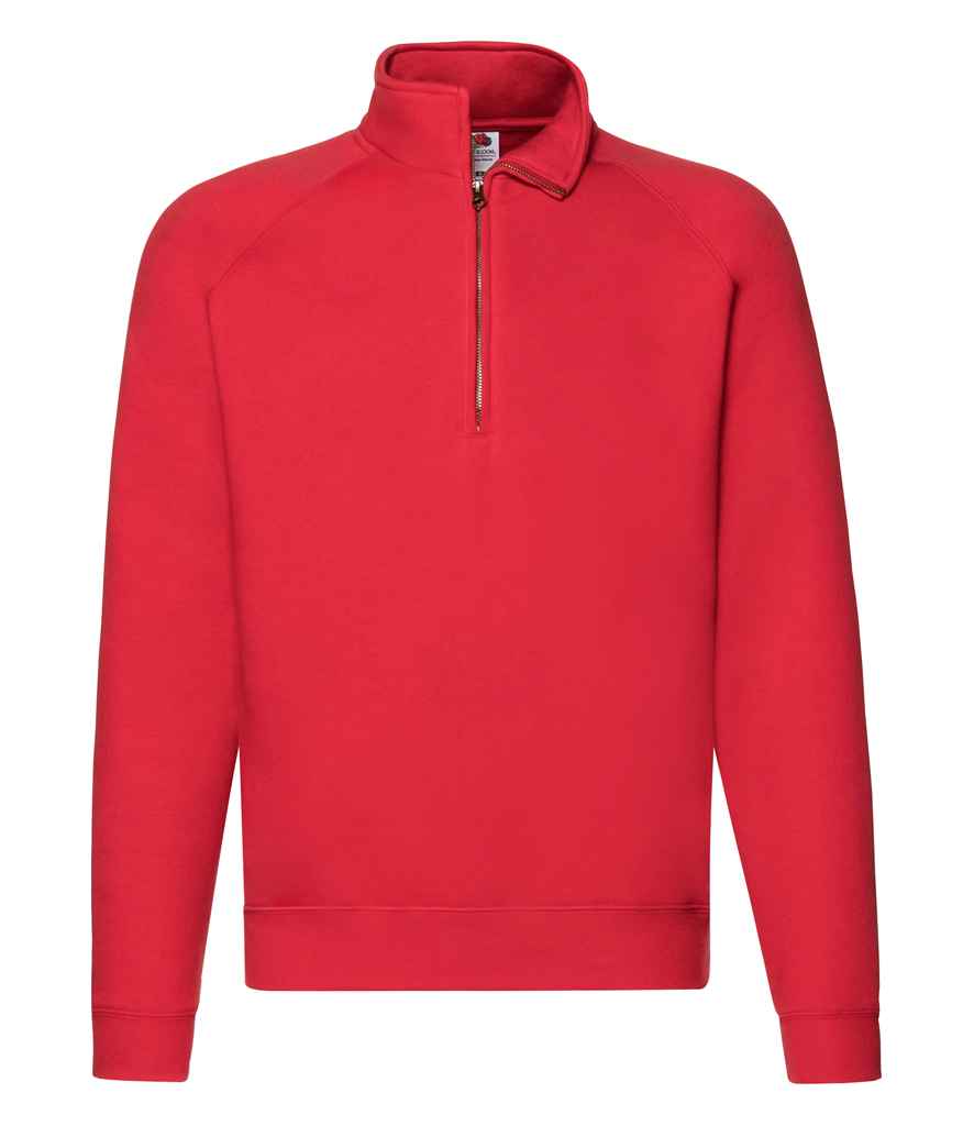 Fruit of the Loom Premium Zip Neck Sweatshirt with Classic Comfort and Durable Fabric