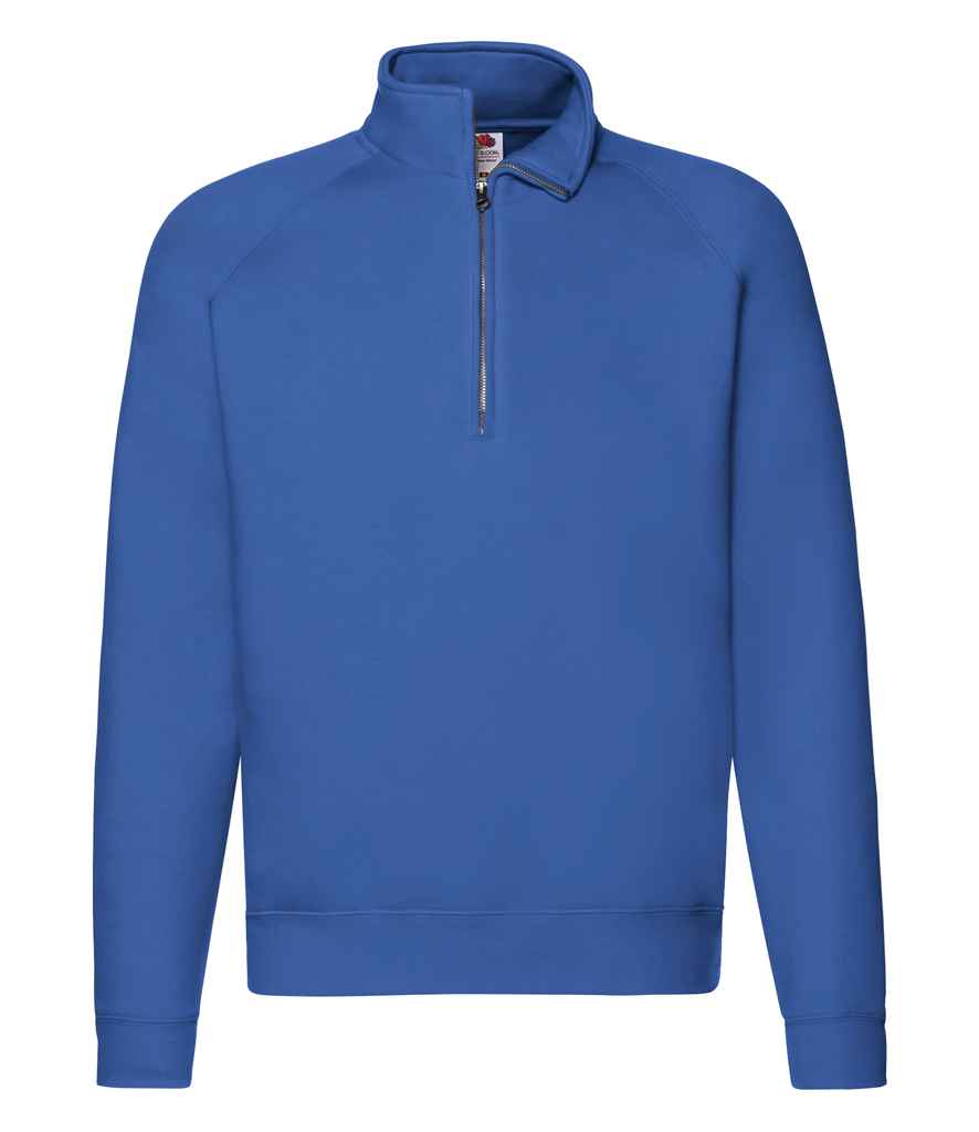 Fruit of the Loom Premium Zip Neck Sweatshirt with Classic Comfort and Durable Fabric