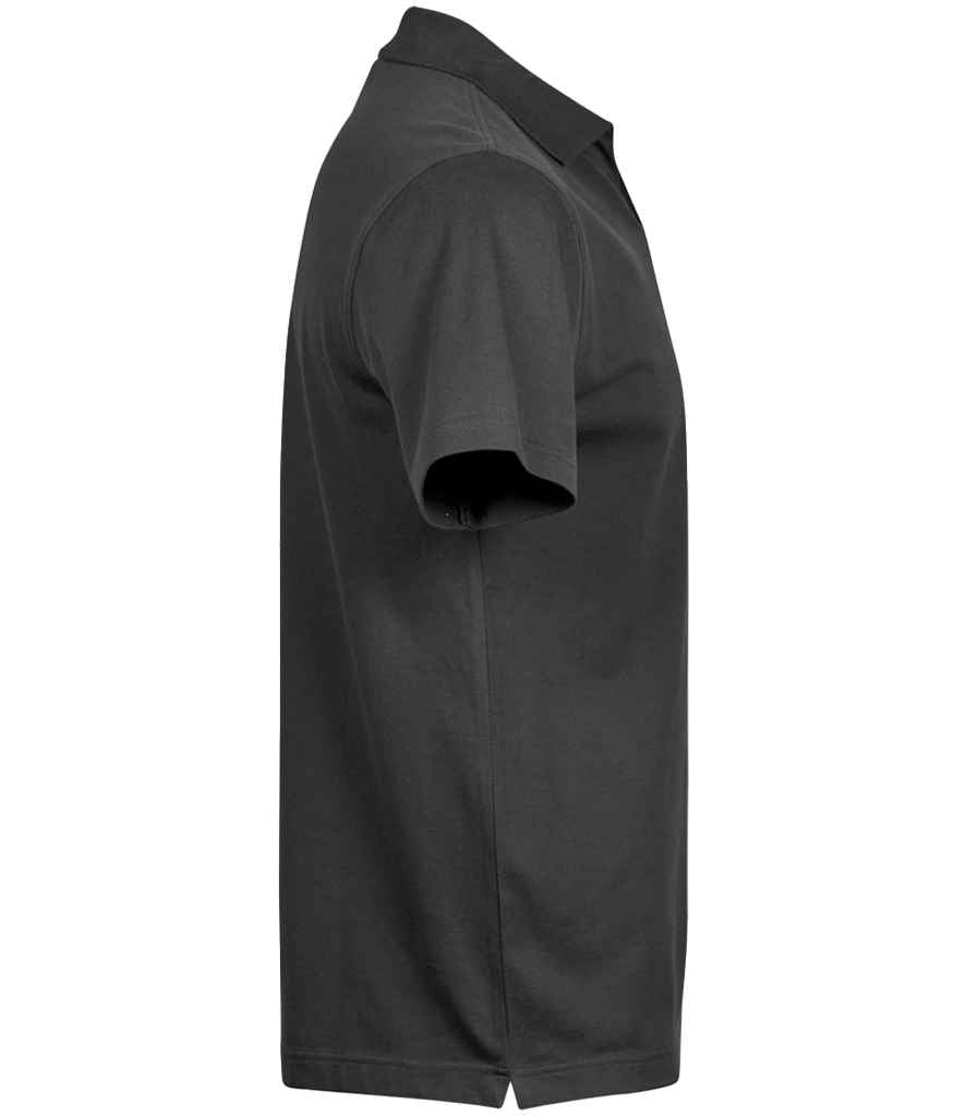 Tee Jays Luxury Stretch V Neck Polo Shirt | Black