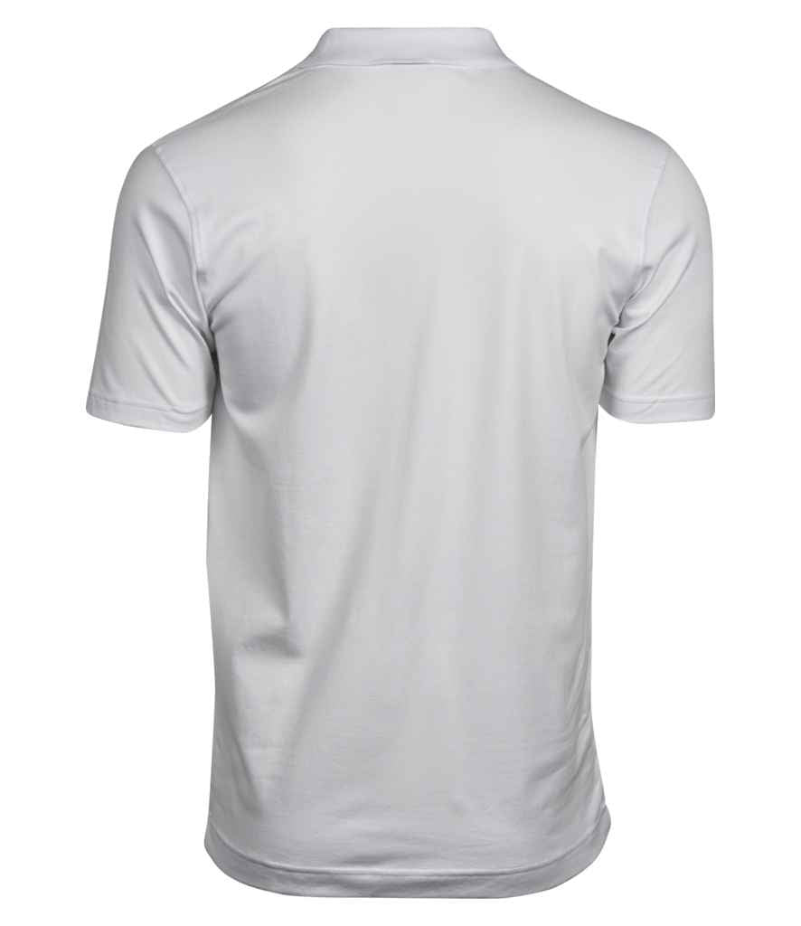 Tee Jays Luxury Stretch V Neck Polo Shirt | White