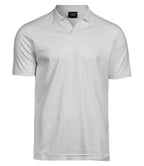 Tee Jays Luxury Stretch V Neck Polo Shirt | White