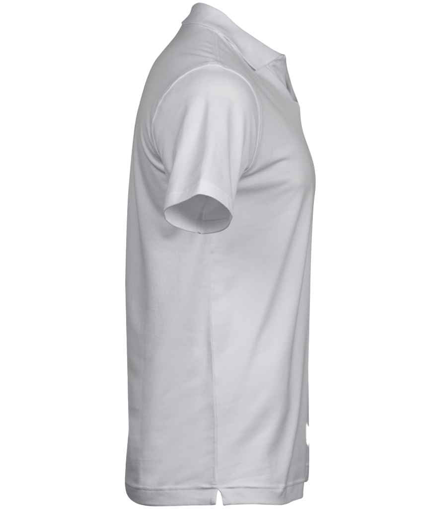 Tee Jays Luxury Stretch V Neck Polo Shirt | White