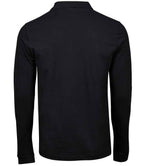 Tee Jays Luxury Stretch Long Sleeve Polo Shirt | Black