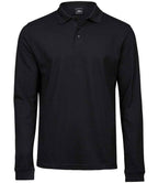 Tee Jays Luxury Stretch Long Sleeve Polo Shirt | Black