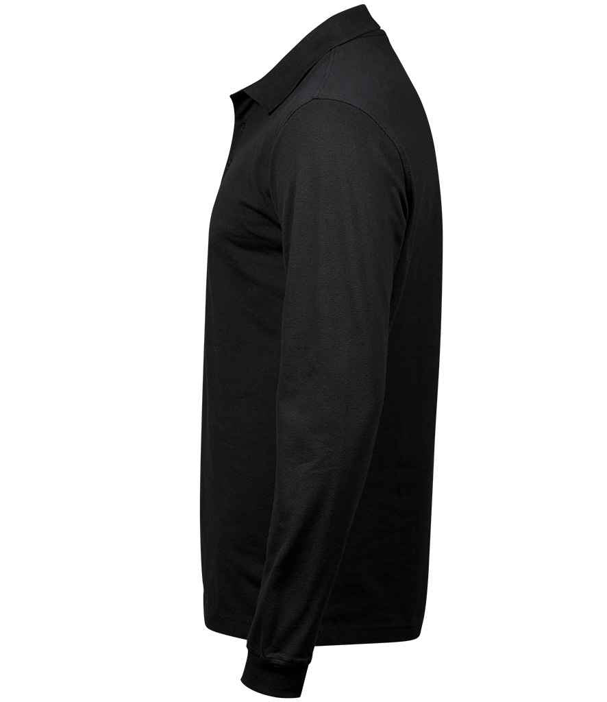 Tee Jays Luxury Stretch Long Sleeve Polo Shirt | Black