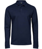 Tee Jays Luxury Stretch Long Sleeve Polo Shirt | Navy