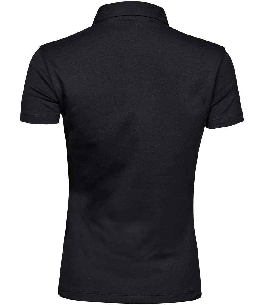 Tee Jays Ladies Pima Cotton Interlock Polo Shirt | Black