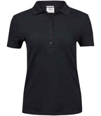 Tee Jays Ladies Luxury Stretch Polo Shirt | Black