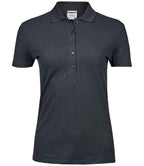 Tee Jays Ladies Luxury Stretch Polo Shirt | Dark Grey