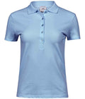 Tee Jays Ladies Luxury Stretch Polo Shirt | Light Blue